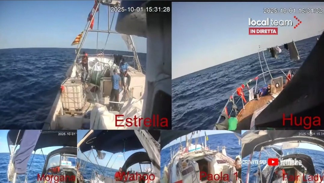 🔴 Anlık Sumud filosu, şarkı ve marşlar ile yolculuk şimdilik sorunsuz devam ediyor..

📍Filistin karasuları #Canlı