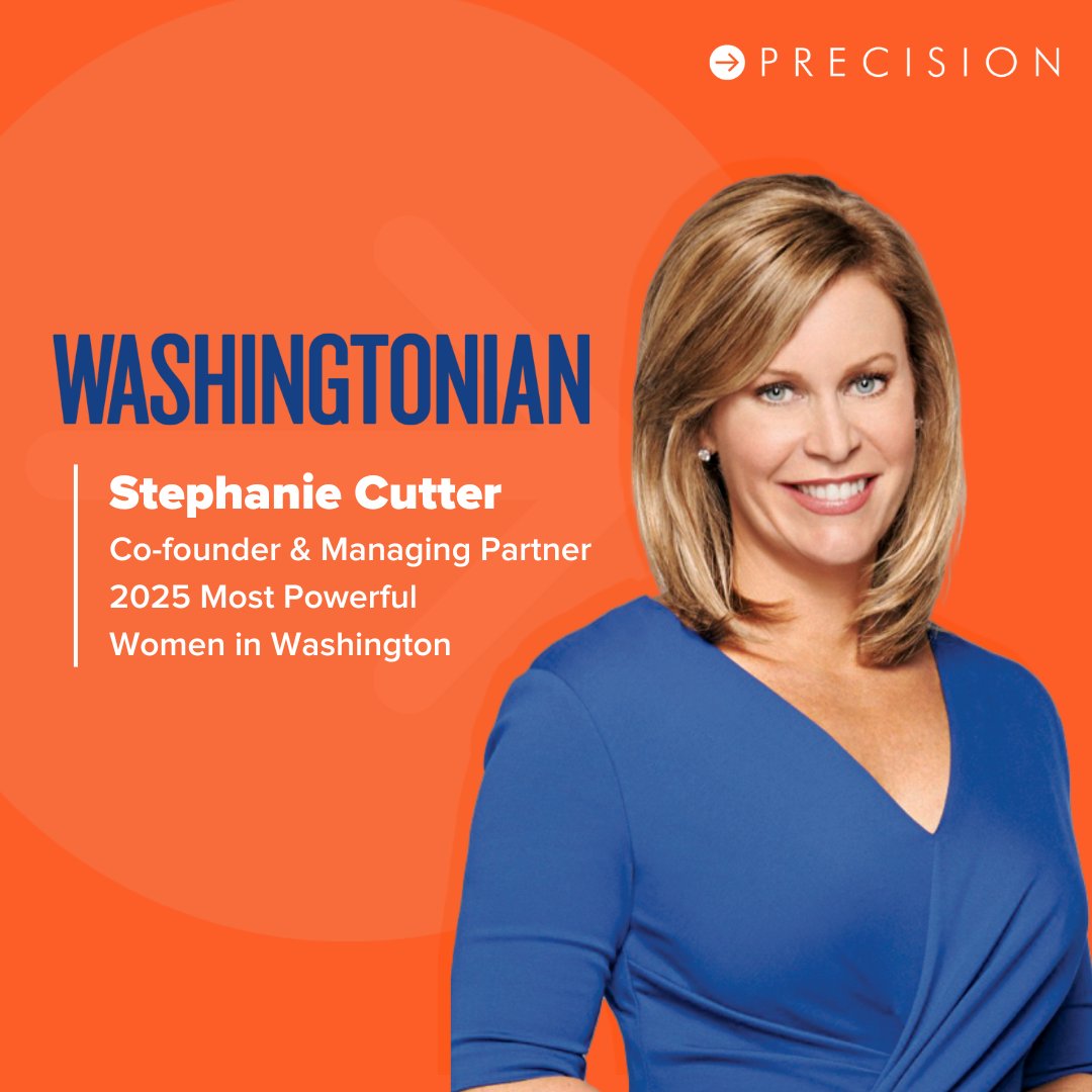 Precision (@precisionstrat) on Twitter photo Congratulations to Stephanie Cutter, whose work as a Precision founder and community leader has earned her a place on the <a href="/washingtonian/">Washingtonian 🌸</a>’s list of the Most Powerful Women in Washington for another year!
Read the full list of 2025 honorees here: washingtonian.com/2025/09/30/mos… Congratulations to Stephanie Cutter, whose work as a Precision founder and community leader has earned her a place on the <a href="/washingtonian/">Washingtonian 🌸</a>’s list of the Most Powerful Women in Washington for another year!
Read the full list of 2025 honorees here: washingtonian.com/2025/09/30/mos…
