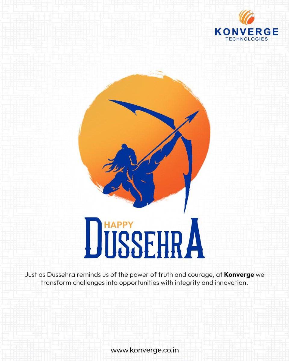 konvergetpl's tweet photo. Two occasions. One message.
To live with truth, to stand for good, and to walk the path of courage and kindness.
Happy Gandhi Jayanti & Dussehra from all of us at Konverge Technologies 🌸
.
.
#KonvergeTechnologies #SmartIT #ITSupport #TechThatWorksForYou #Dussehra #GandhiJayanti https://t.co/yt0T1u4MFt