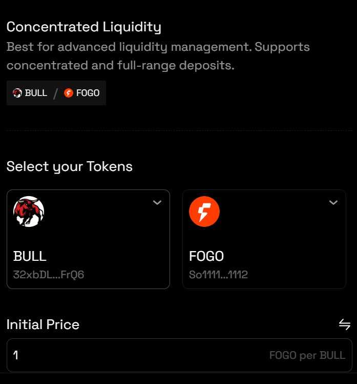 _trueAlchemist's tweet photo. 𝐇𝐨𝐰 𝐭𝐨 𝐜𝐫𝐞𝐚𝐭𝐞 𝐦𝐚𝐫𝐤𝐞𝐭

➔ Right beside the “create token” is create market

➔ Click on it and create your own pool (personally, I created a pair for the token I created against Fogo)

➔ Add an initial price and create the market.

➔ You can then head to pools and add liquidity to the market you created.