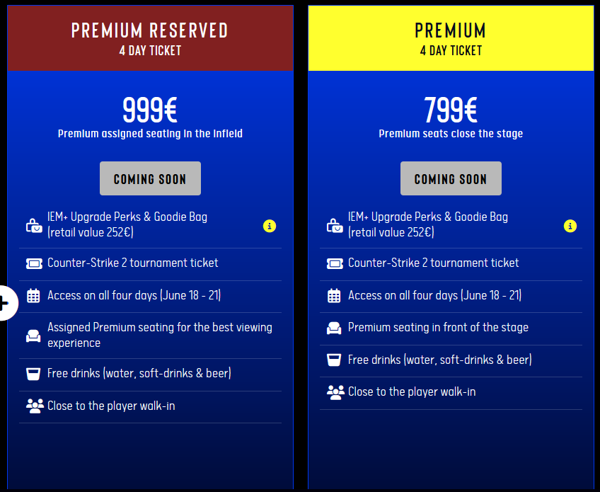 Roaring_Bears's tweet photo. @IEM @ESL Even more crazy prices.
Are you going insane over there @IEM 
What is this? Event for Saudi princes? https://t.co/3xTKxjnxpL