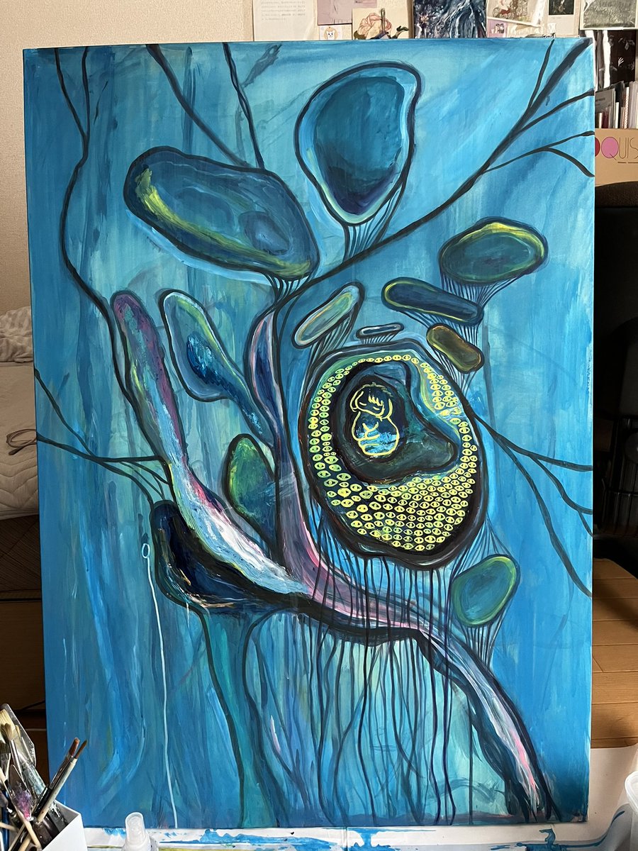mutant666pink's tweet photo. こんな絵を描いてる人です。
 #art  #artist #acrylicpainting  #アクリル画 https://t.co/cNnaiKWyVX