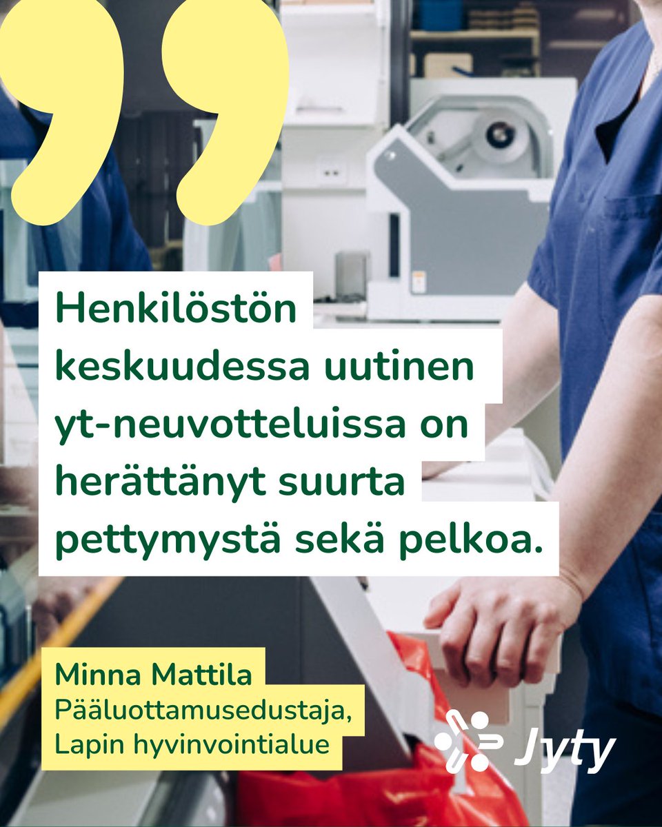 Tuliko jo kaamos?😔 Lapin maanantainen yt-ilmoitus on otettu henkilöstön keskuudessa järkytyksellä vastaan. "Uutinen on herättänyt suurta pettymystä sekä pelkoa", Lapin hyvinvointialueen Jytyn pääluottamusedustaja Minna Mattila sanoo.

Lue lisää:
jytyliitto.fi/lapin-hyvinvoi……/

#jyty