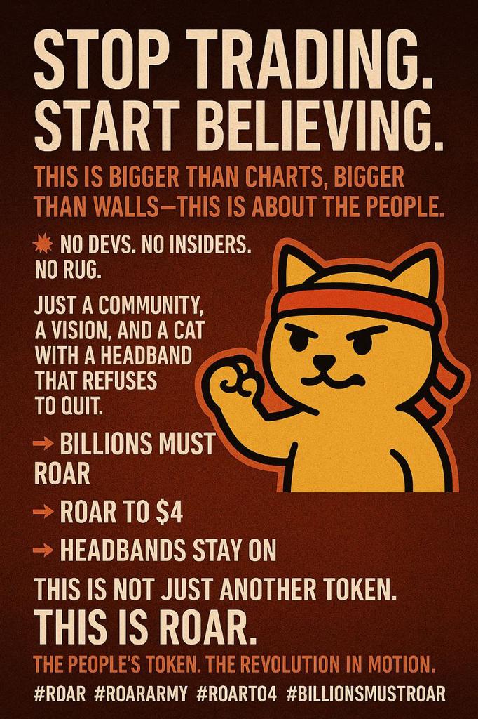 <a href="/Yasei__Okami/">Andre, Shib OG</a> Exactly!!!!

$ROAR 
#ROARINGKITTY 

100% Community Owned

Ethereum Contract...

OxD8C978de79E12728e38aa95 2a6cB4166F891790f