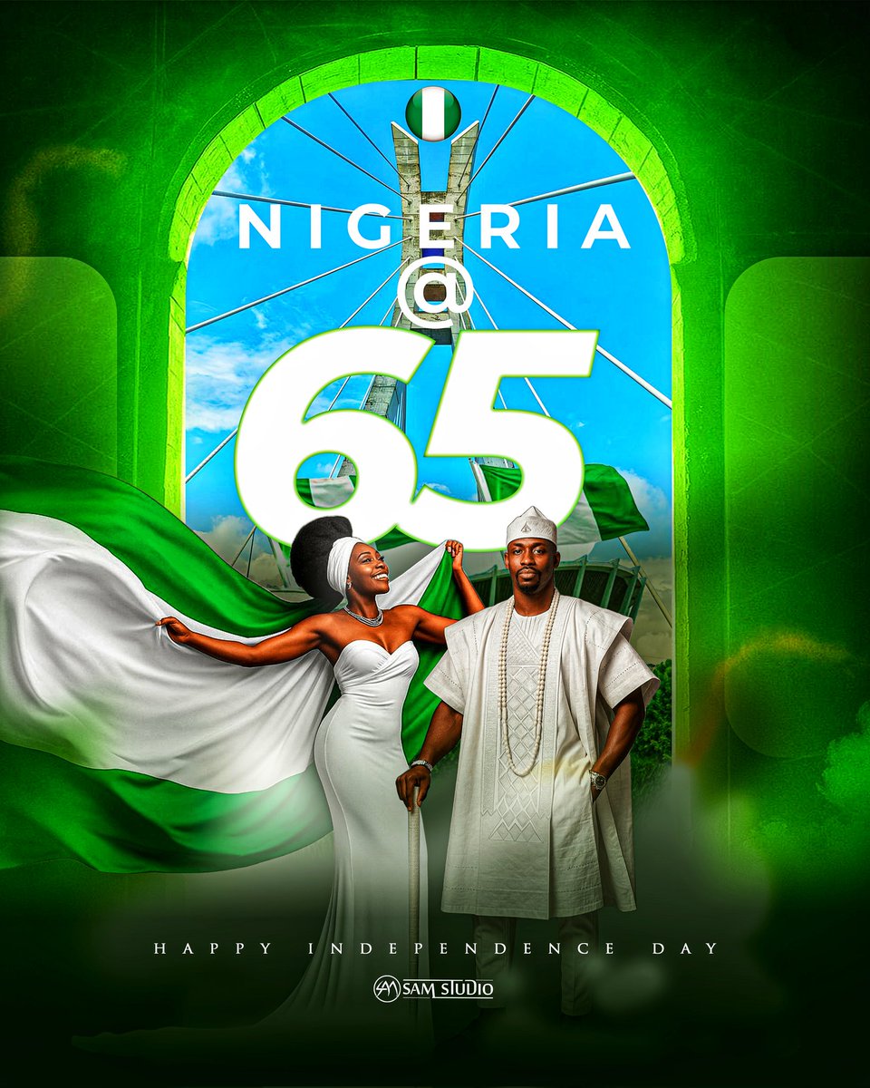 SamStudio_1's tweet image. 🇳🇬 Today, we celebrate a great Nation, Nigeria 🇳🇬

Happy Independence day from SamStudio designs✨