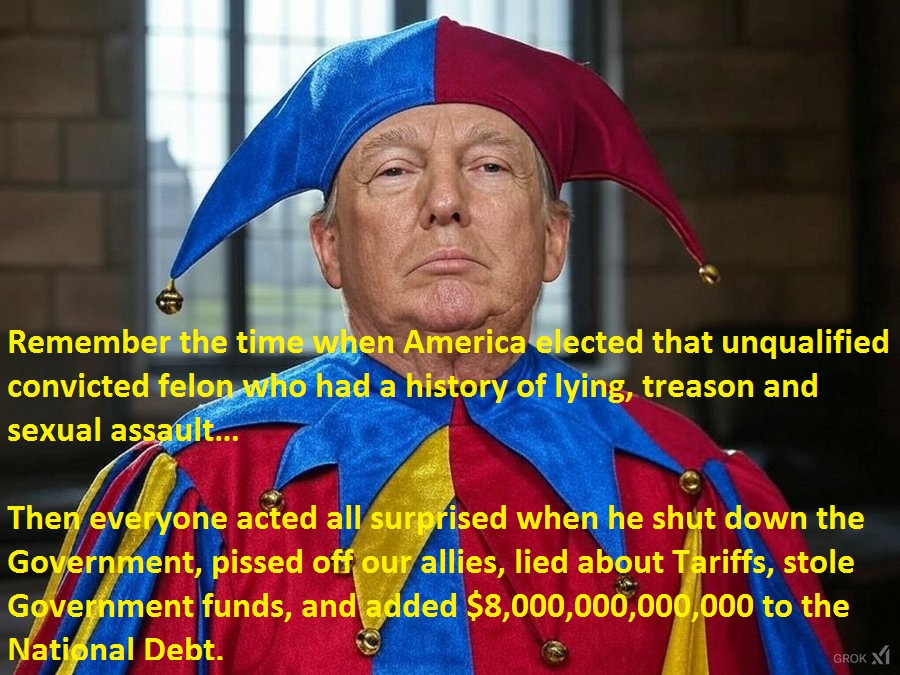 No one is surprised Trump failed to fund the government...
Trump is a LOSER.