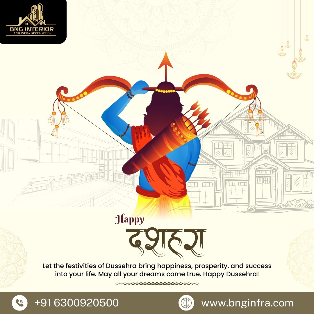 Bng_infra's tweet photo. 🏹Celebrate the triumph of good over evil this Dussehra with BNG Interior! Let this festive season bring success, prosperity, and happiness into your life.

#HappyDussehra #Dussehra2025 #VictoryOfGood #FestiveSeason #BNGInfra #InteriorDesign #ModernLiving #HomeDecor https://t.co/pxAxPHsaeX