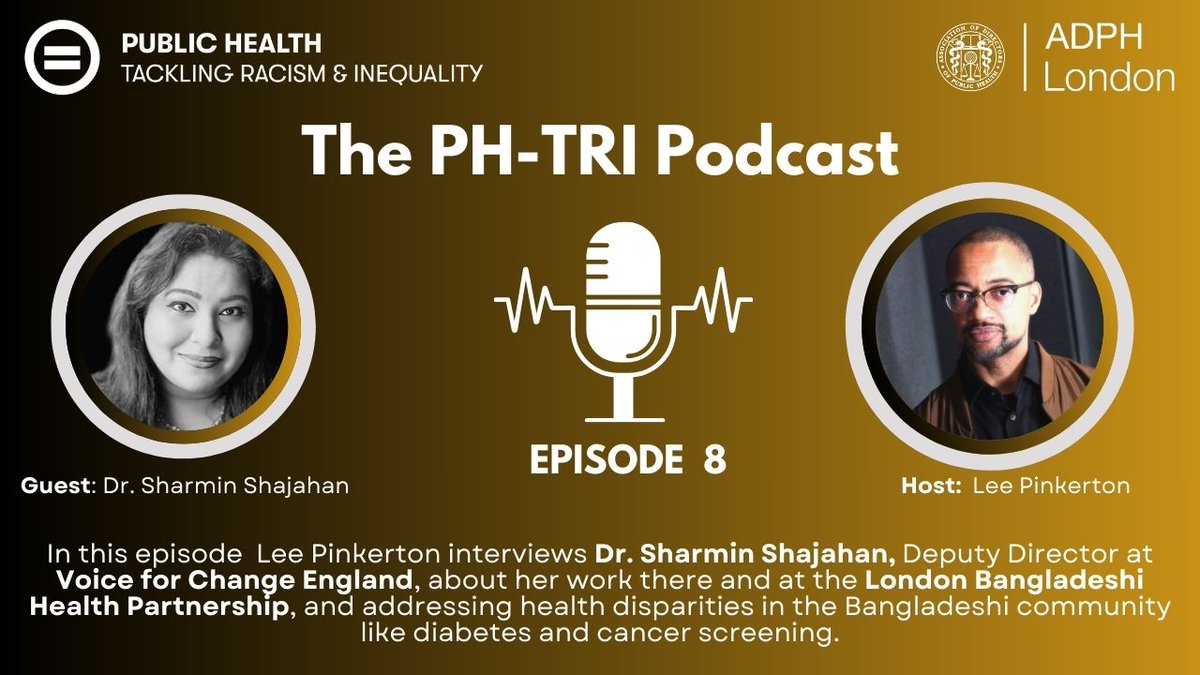 In our latest episode we talk to Dr. Sharmin Shajahan about her work in Tower Hamlets and her roles as Dep Director at <a href="/V4CE/">Voice4Change England</a> and co-chair of the #Bangladeshi Health Partnership, addressing health disparities like #diabetes &amp; cancer screening.
Listen here redcircle.com/shows/ffcb3f40…
