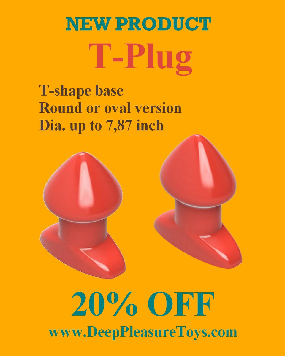 DeepPleasureToy's tweet photo. 🎉 Intro Sale 20% OFF🎉
👉Our brand new T-Plug 4 (Round & Oval) available in wide range of sizes!
👉Perfect for long-term wear with a comfy T-base.
👉 Get it now with 20% OFF:
https://t.co/tAwEh7IDkw
#Plug #Tshape #TPlug #AnalToys #VaginalPlug https://t.co/DprQha7hV5