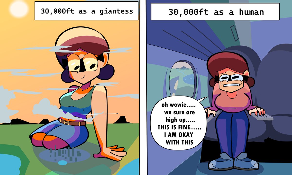 Anne has a hypocritical fear.
she has no qualms being SUPER huge and high up... which goes away every time she's normal sized. she's quirky like that.