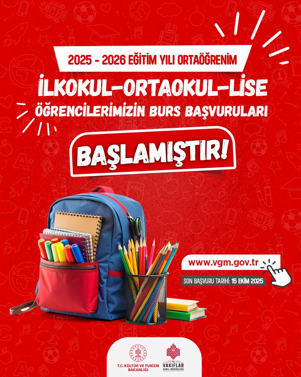 Vakıflar genel müdürlüğümüzün yetim öksüz ihtiyaç sahibi başarılı çocuklar başta olmak üzere eğitim yardımı başvuruları başlamıştır