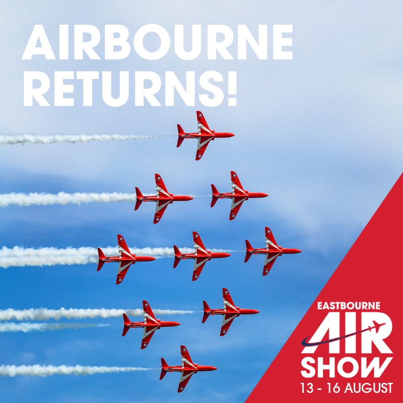 Eastbourne Airshow returns: 13 – 16 August 2026 ✈️

Our return is possible thanks to public donations, advertisers &amp; sponsors ensuring Airbourne 2025 was cost neutral, &amp; we need your continued backing to remain flying high.

Donate to support Airbourne: tinyurl.com/tcmnsbm9