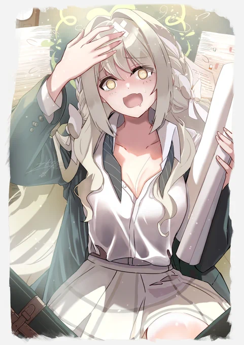 ミヨ「痛っ!?・・・先生?!すみません!」 #ブルアカ #BlueArchive