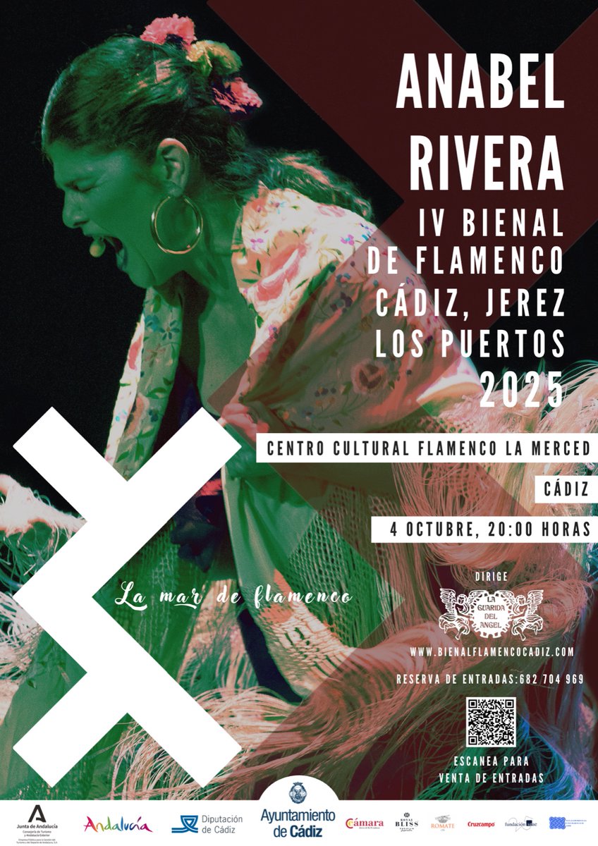 El próximo 4 de octubre, a las 20:00 h. en #LaMerced #Cadiz  , disfruta de una de las grandes voces del flamenco actual: Anabel Rivera
Su voz es una cita obligada para los amantes del flamenco.
Hazte con tu entrada, aquí: tickentradas.com/lugar/centro-c…
Organiza: <a href="/BienalCadiz/">Bienal de Flamenco de Cádiz</a>
