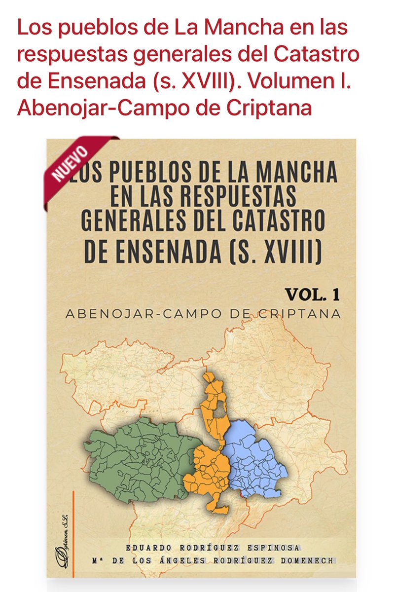 Los pueblos de La Mancha en las respuestas generales del Catastro de Ensenada (s. XVIII). Volumen I.  Abenojar-Campo de Criptana | varios autores  dykinson.com//libros/los-pu…