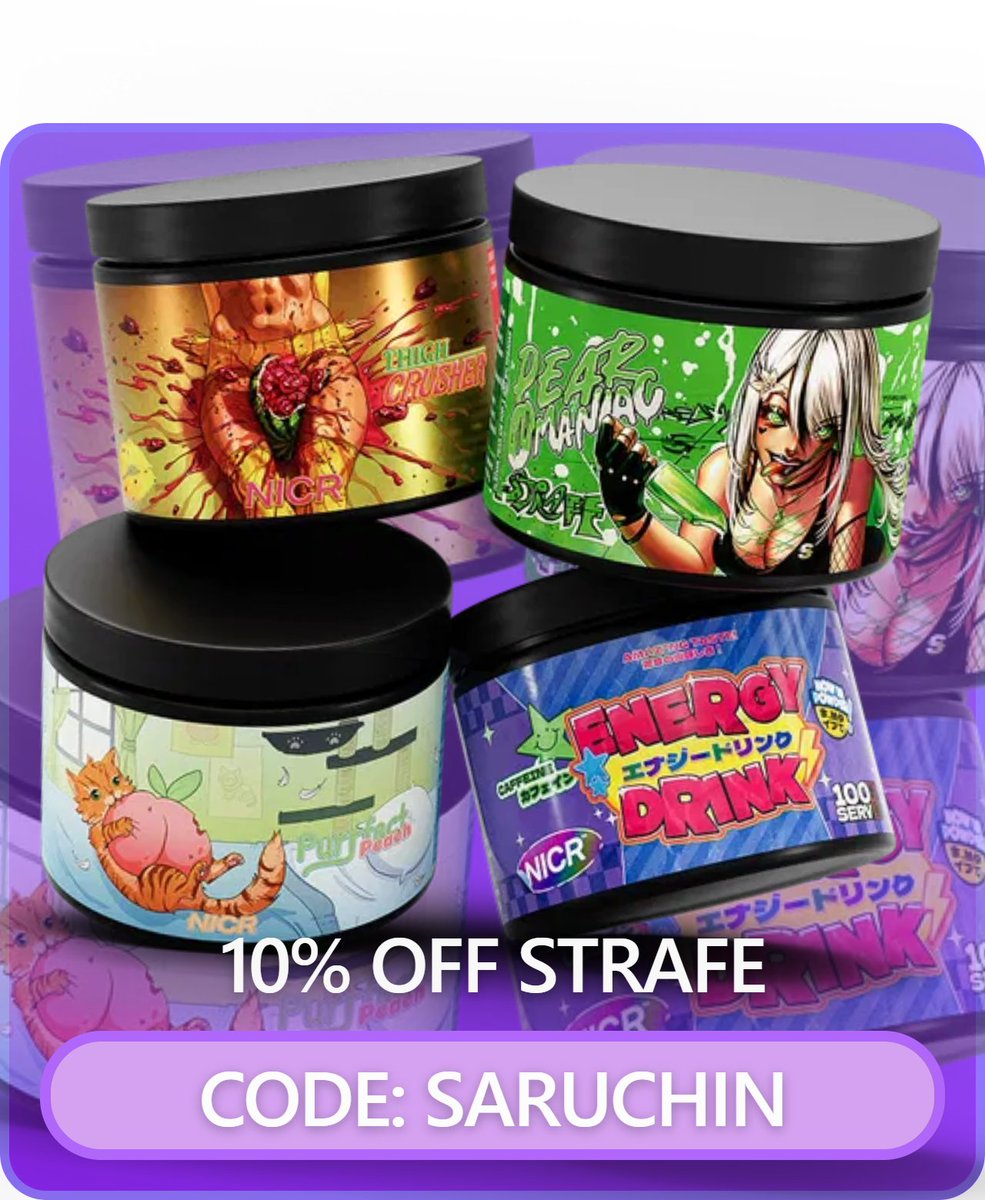 ✨STAY HYDRATED WITH STRAFE✨
Do you need to drink more water &amp; get some energy? Strafe is here to help you~! 
Their goal is to create good flavors with their communitys help! 😊🫶
You can get -10% OFF with my code: saruchin 😋💜 strafeenergy.com/?ref=saruchin #Strafe