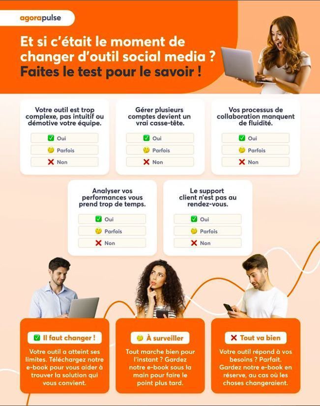 WebmarketingCOM's tweet image. Vous testez 1000 outils social media et aucun ne fait vraiment le job ?

@AgoraPulseFR a créé LA check-list qui va enfin vous aider à trancher sans vous prendre la tête ➡️ buff.ly/VUmwubO 

Fini les galères.
Place à l’efficacité 🙂

#CommunityManagement #SocialMedia