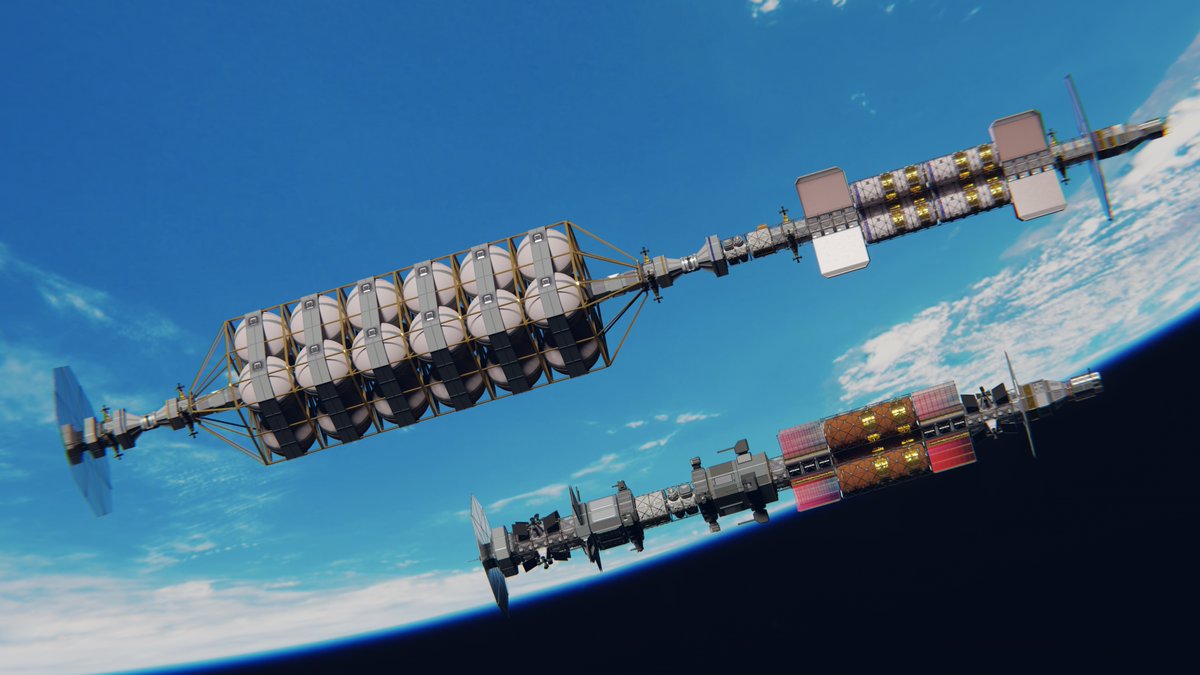 wenchance's tweet image. #SST25 and #spaceshiptember might be over but that doesn't mean I have to stop
Here we have the JCCV Blue Rose and the USSF Colorado operating in close formation above the Earth
#spaceships #toughsf #hardsf #scifi #blender3D #3dartwork #scifiart