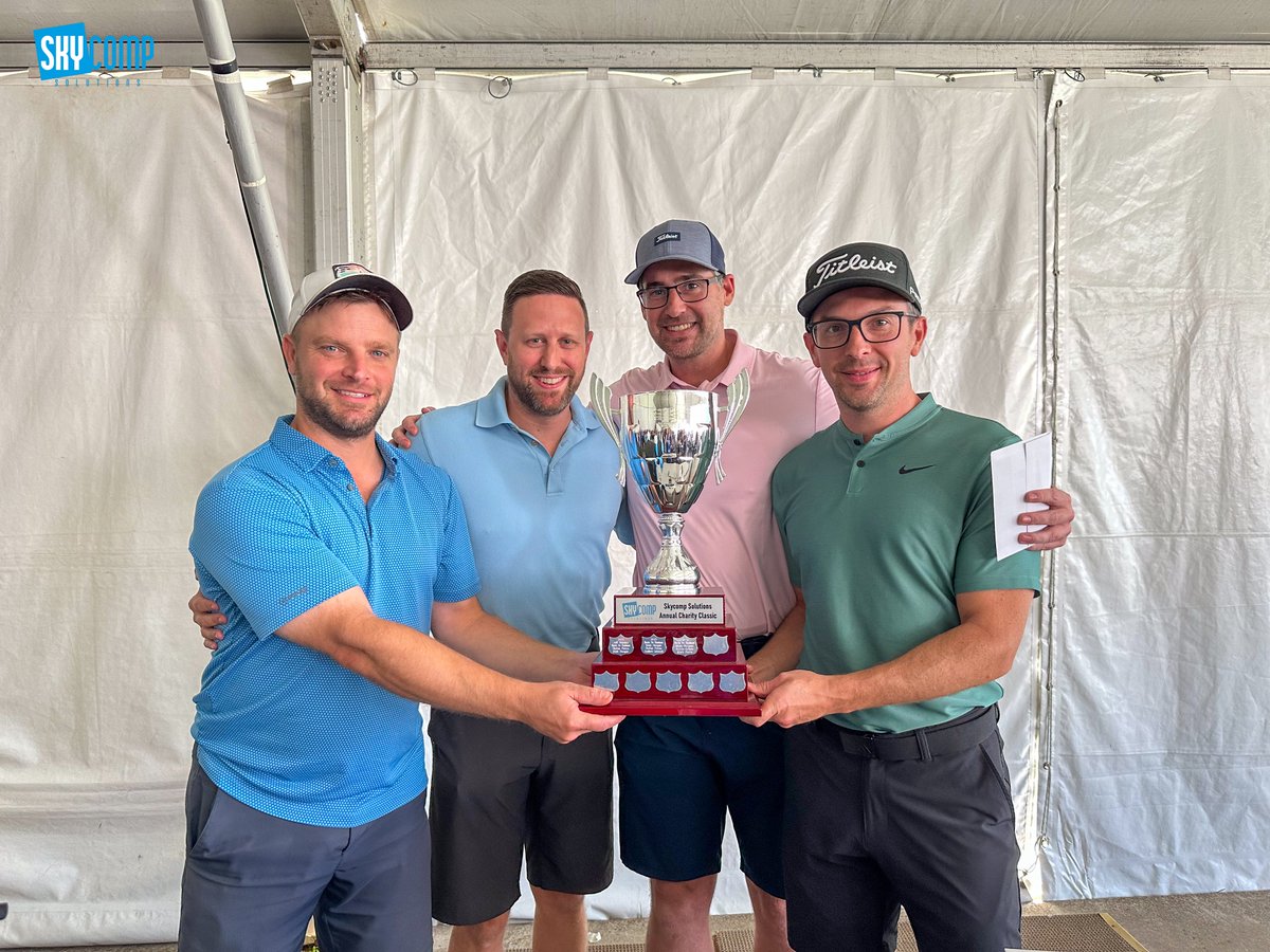 skycompIT's tweet photo. What an amazing day with even more amazing people! ๐
A special shout-out to The Warthogs, our champions for the 4th year in a row (impressive, right?!). ๐
โMost Creative Group Photoโ award goes to the Lancaster Chown & Welch LLP team๐
#golf #charity #skycomp https://t.co/gXVgQiEYPp