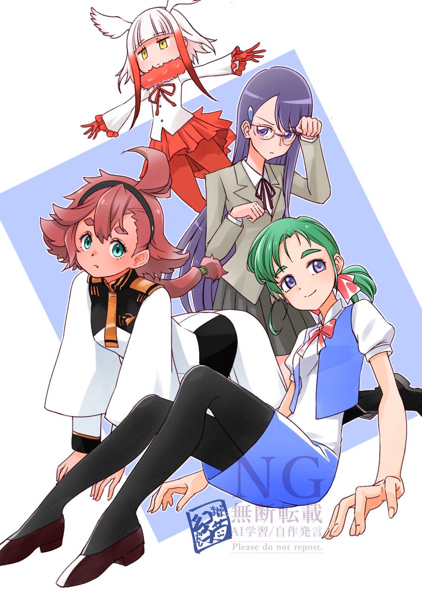 トキ(けものフレンズ) ,スレッタ・マーキュリー 「以前、皆様におすすめされたワイに合いそうな絵柄のキャラ(てわけでもない?)を描き」|まぼろしねこ🐾イース様アンソロ春レイフレのイラスト