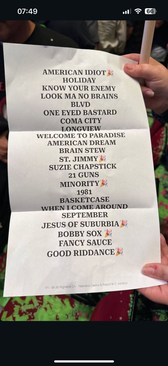 Setlist del último show del Saviors Tour

Volvieron muchas canciones del disco para darle un cierre por todo lo alto