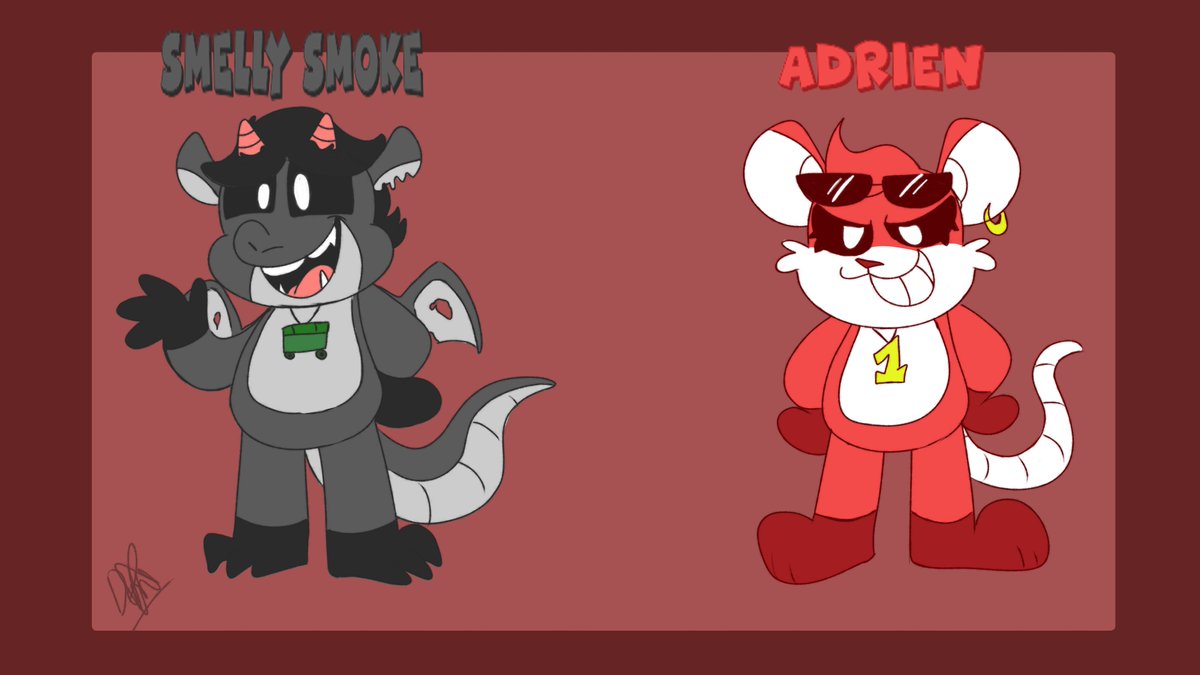 H3y_D4n1_Draw's tweet photo. Fourth swap done! Today: Simon Smoke and Touille. Which one do you like best?
#NightmareCritters #NightmareCrittersAU #SimonSmoke #Touille #SwappingCritters #SmellySmoke #Adrien https://t.co/2MJxnJhBtO