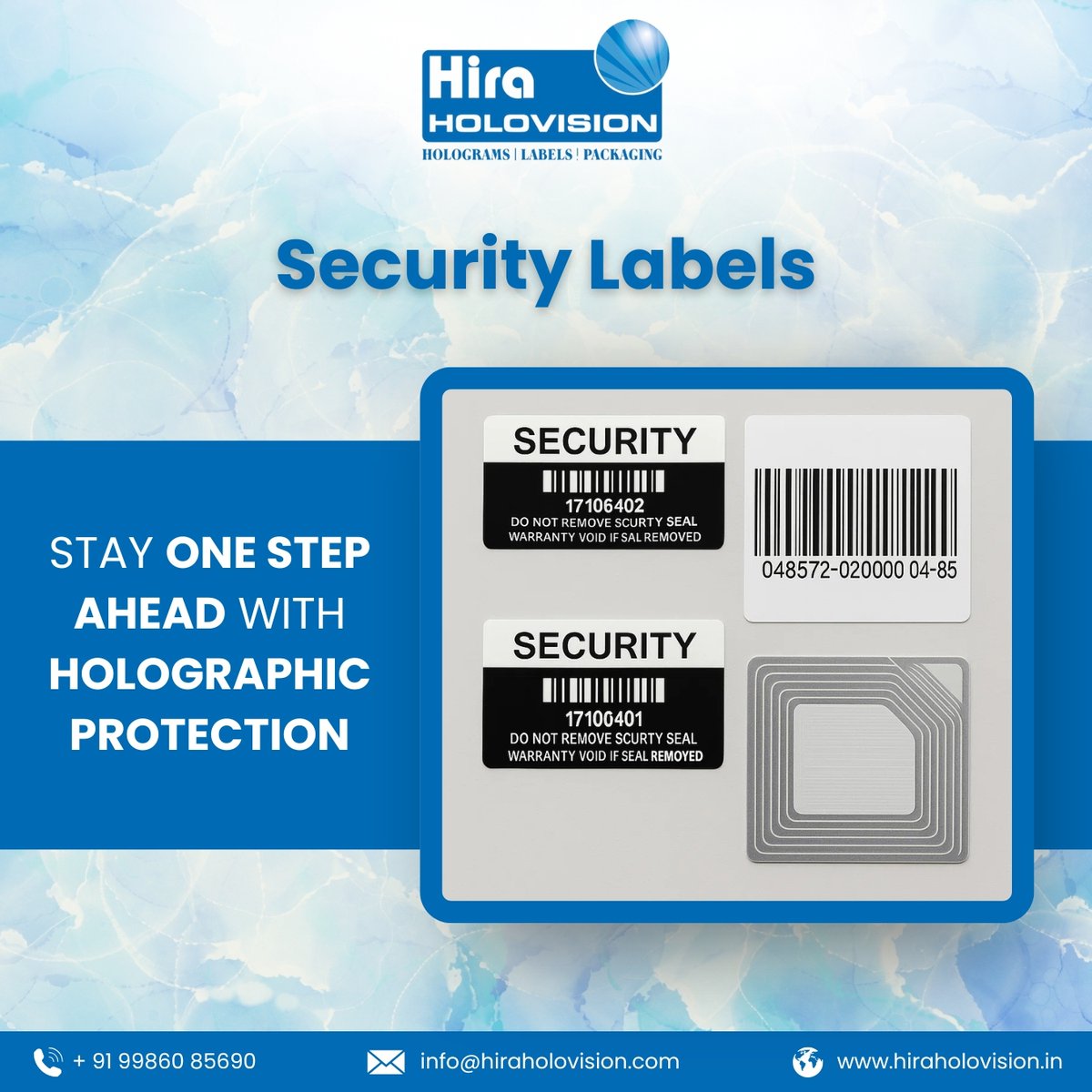 HHolovision's tweet image. Stay ahead with advanced holographic security labels! Prevent counterfeiting, ensure product protection, and build consumer trust with customizable features.

Visit: hiraholovision.in/products/secur… 

#HiraHolovision #SecurityLabels #HolographicSecurity #BrandProtection #TamperProofLabels