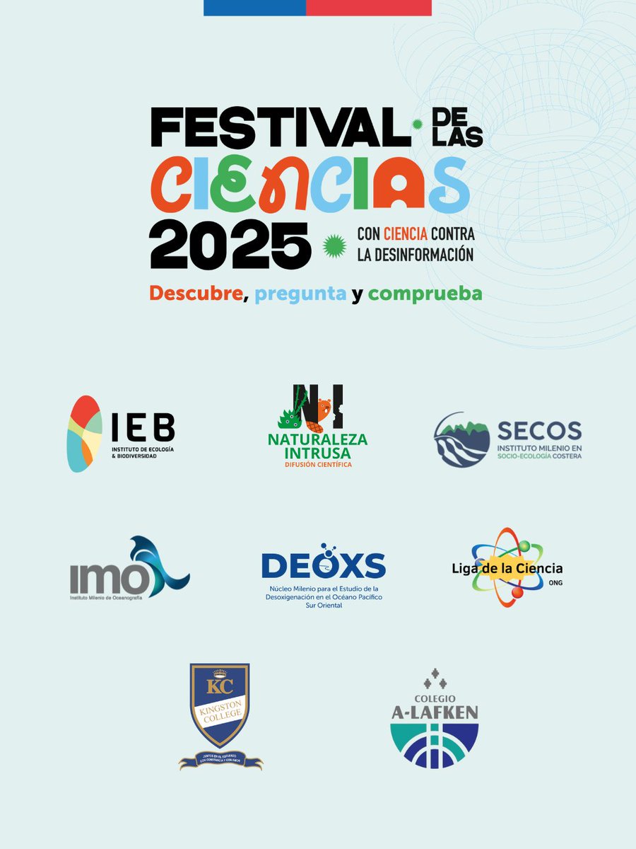 SeremiCienciaB's tweet photo. Nos trasladamos al Parque Laguna San Pedro de la Paz, para disfrutar de una gran fiesta en el Festival de las Ciencias 2025 🎉

El profesor y astrónomo José Maza; la sismóloga, Catalina Morales; Pancho Molina Trío 🎶; Parche Curita y Los Chungungos... https://t.co/gvwVAzcUvz