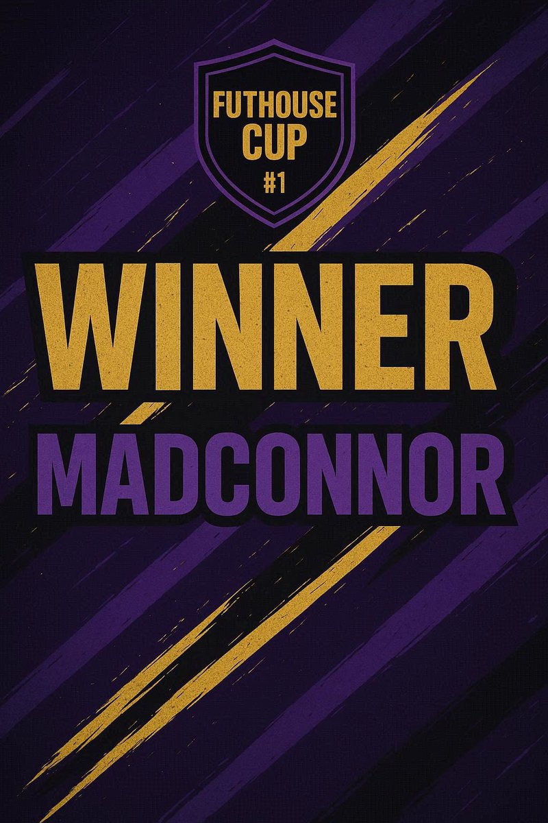 FUTHouse_'s tweet photo. FUTHouse Cup #1 

There we have it we are up and running as our first tournament is complete. Big thank you to everyone who took part and showed love to the start of this journey!!!!

Our first winner is…..@Madconnor6🏆

Congratulations to him👏🏻

Compete. Win. Rise.💜 https://t.co/NqGzIH5J6s