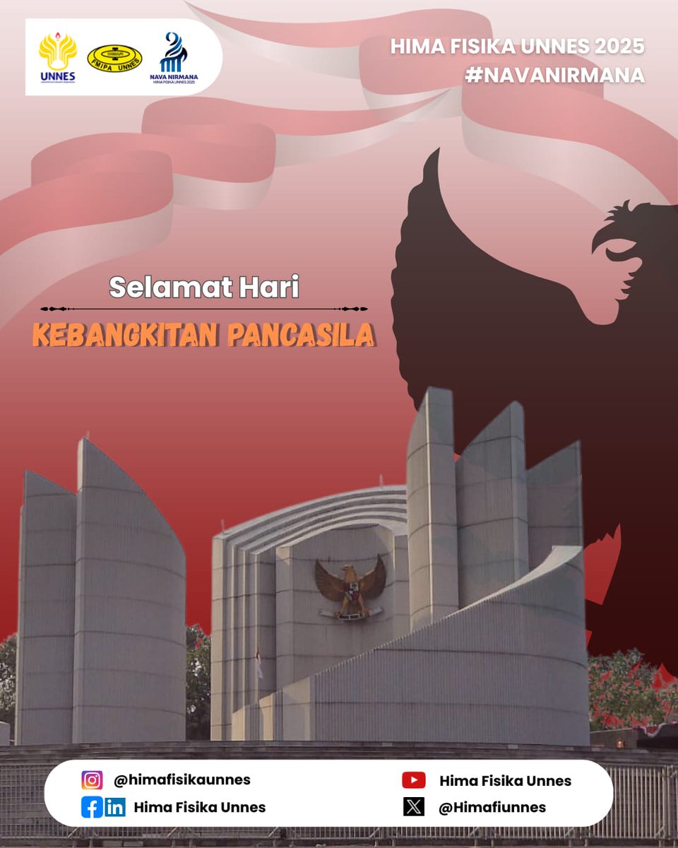 HimafiUnnes's tweet photo. [Memperingati Hari Kesaktian Pancasila]
➖➖➖➖➖➖➖➖➖➖➖➖➖
“Pancasila adalah bintang penuntun, memandu bangsa menuju langit keadilan dan persaudaraan”
.
.
.
Hima Fisika UNNES 2025
Biro Komunikasi dan Informasi
➖➖➖➖➖➖➖➖➖➖➖➖➖ https://t.co/t5JiYPScVf