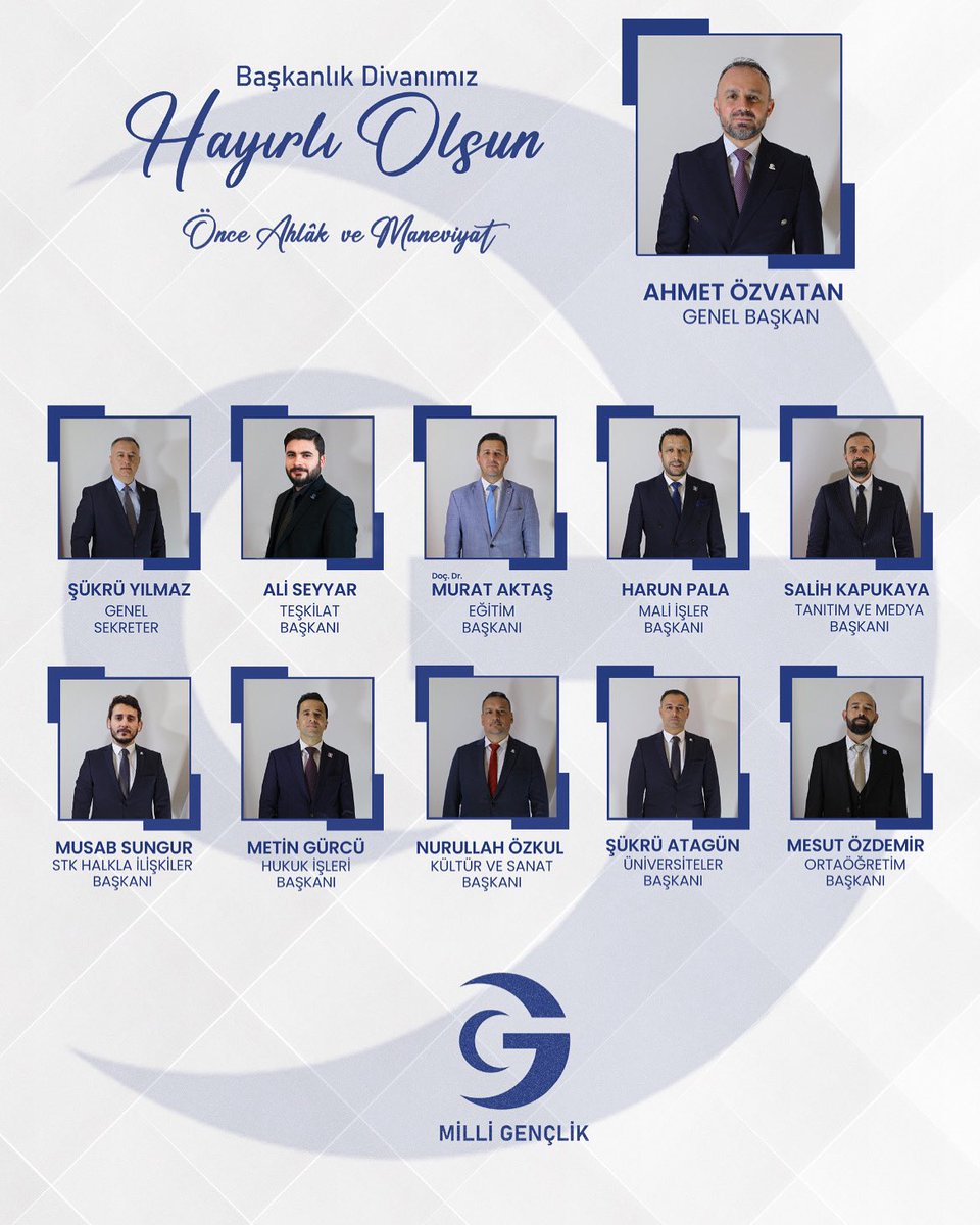 Yeni dönemde görev alan Başkanlık Divanımızı tebrik ediyor, alacakları her kararın gençliğimiz, davamız ve milletimiz için hayırlara vesile olmasını diliyoruz.

Birlik ve beraberlik içinde, ahlaklı ve şuurlu bir gençliğin inşası için çıktığımız bu yolda Rabbimiz yardımcımız