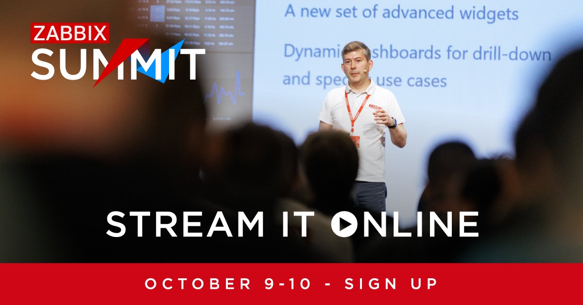Not in Riga for #ZabbixSummit2025? 🌍 No problem – watch it live for free!

Register now to get YouTube links for both days (Oct 9–10): mittoevents.com/zabbix-summit-…
