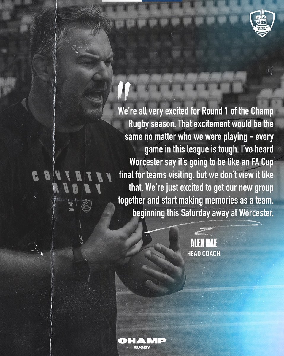 CoventryRugby's tweet photo. Ready for Round 1️⃣⚔️

#ComeOnCov #OneClubOneVision #TogetherWeAreCov 🔵⚪️ https://t.co/pjrIDpZOIB