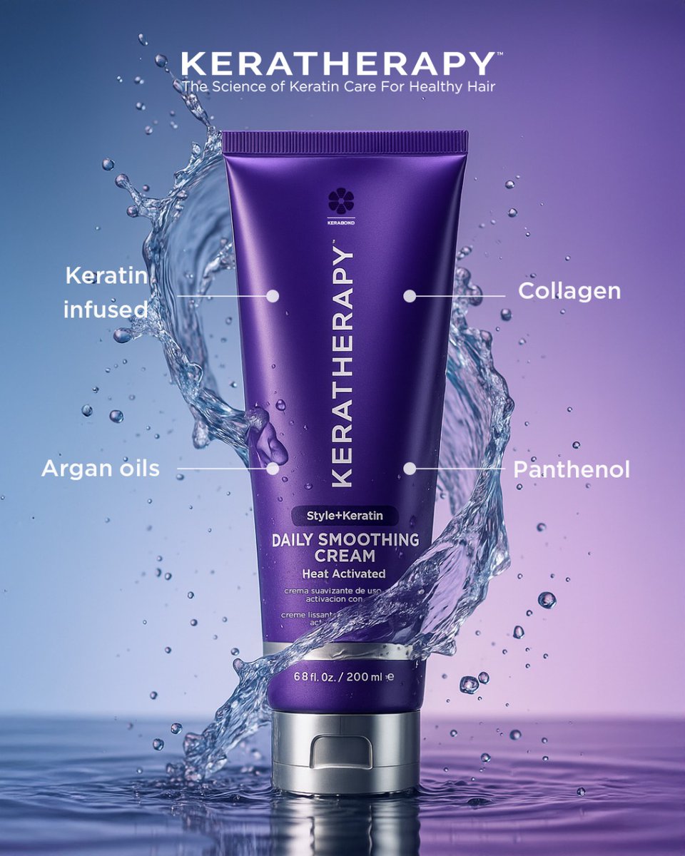 Keratherapy's tweet image. ✨ Frizz-free, shiny, salon-smooth hair every day? Yes, please! Our keratin + argan oil Daily Smoothing Cream protects up to 450°F, speeds blow-dry, tames frizz &amp;amp; locks out humidity—without the weight. 💆‍♀️ Smooth starts here! 🛒 keratherapy.com/collections/st… #Keratherapy #FrizzControl