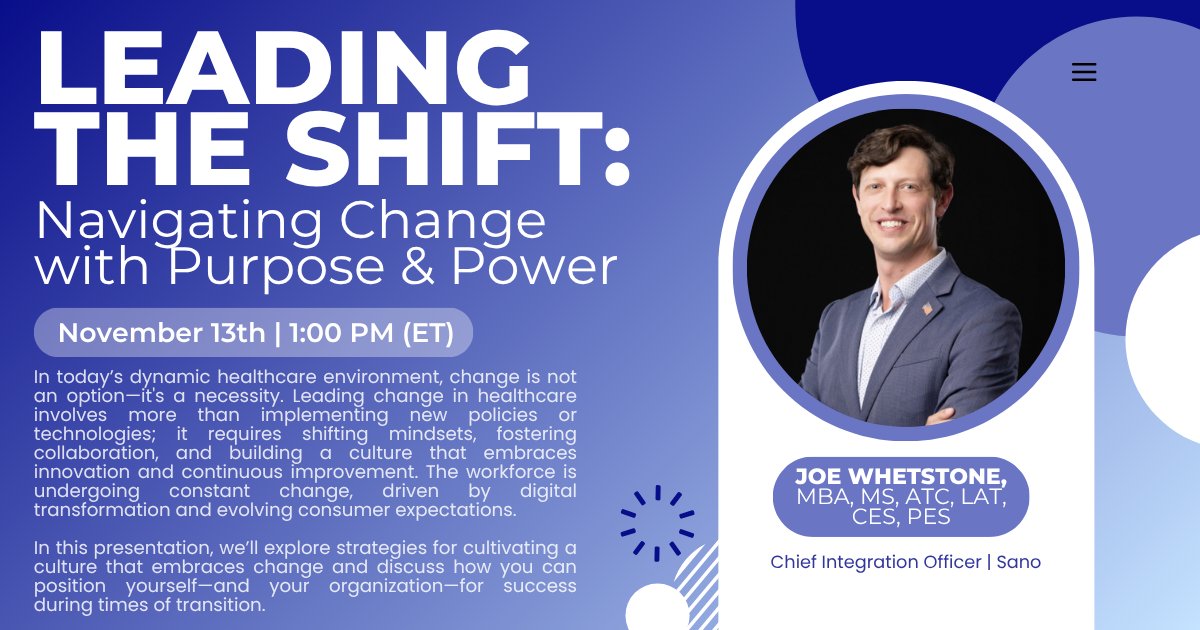 Explore strategies for cultivating a culture that embraces change during our November webinar!

Join us November 13th for a discussion on how you can position yourself &amp; your organization for success during times of transition.

Registration info has been sent to active members.