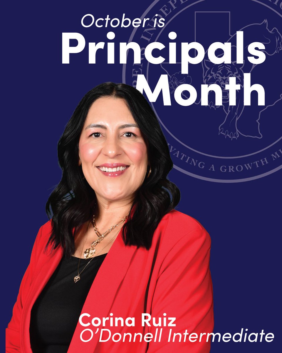 FabensISD's tweet photo. We continue with an A+ principal 📚 

October is Principals Month, and today we celebrate Corina Ruiz of O’Donnell Intermediate! Her leadership lights the path for Wildcats to grow, achieve, and shine bright. 💙💛

@CorinaRuiz24 

#FabensForever https://t.co/iL30qT1ZjU