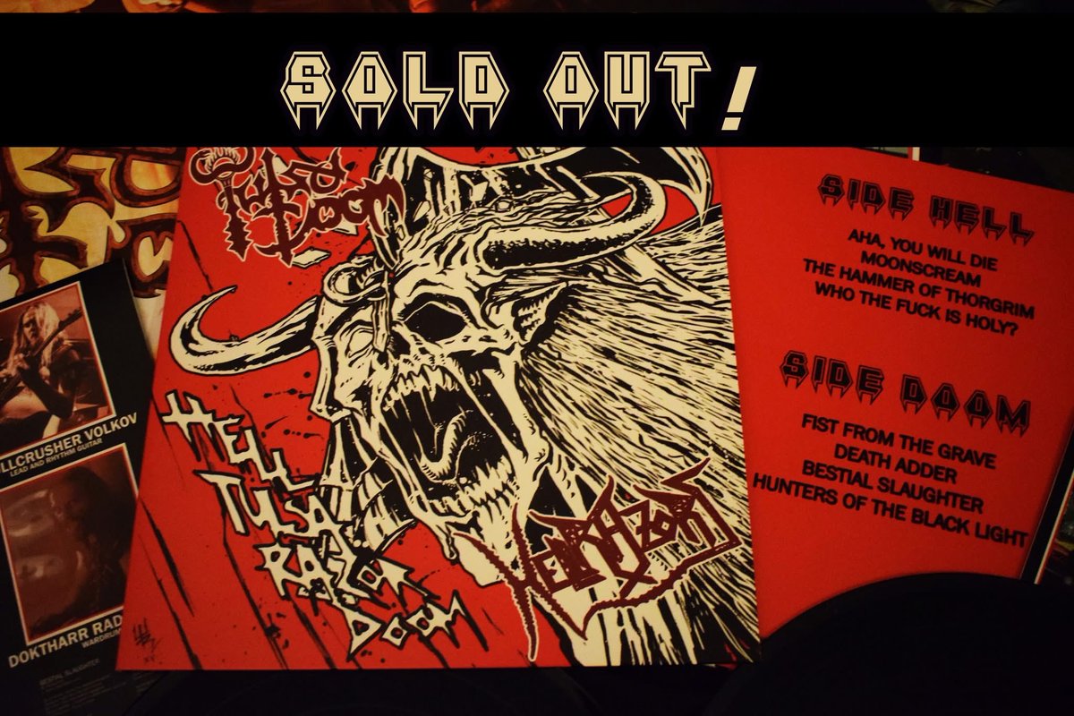 Our split LP/MC with Hellrazors is sold out! Congratulations to all proud owners of this record, as half of the tracks are available on the analogue formats only! Death to the digital age! #tulsadoom #barbaricmetal #soldout
