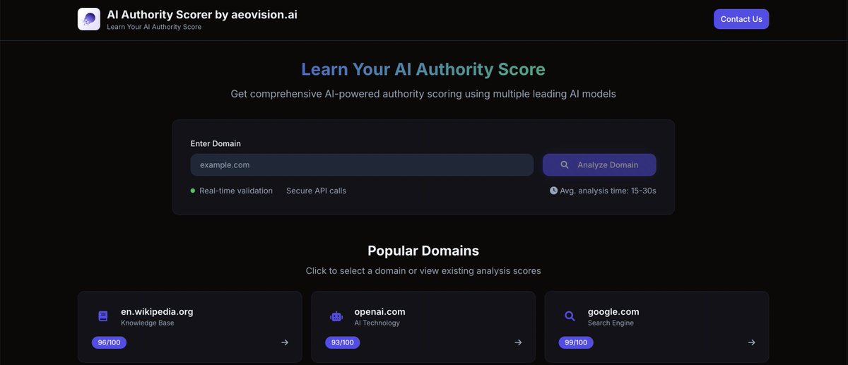 What's your AI Authority Score?

📌 score.aeovision.ai