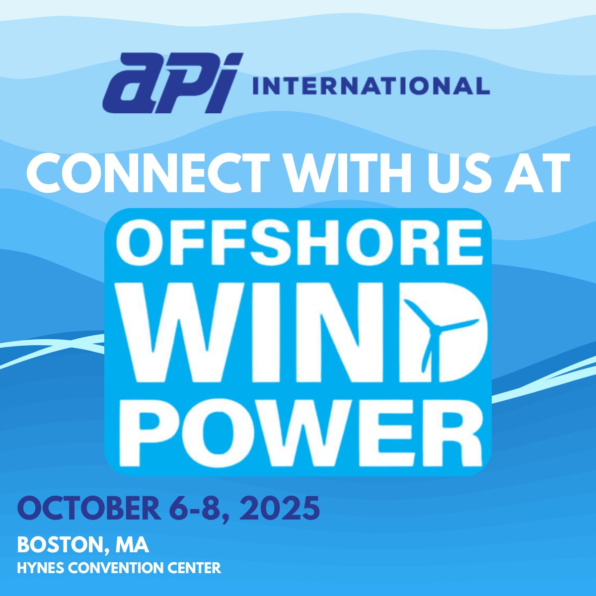 apiint_US's tweet image. We’re heading to Boston! API International will be at the Offshore Wind Power Conference, October 6–8, at the Hynes Convention Center.
Let’s connect and talk about how API can support your next build!
#OffshoreWindPower25 #WindPower25 #Windpower #Manufacturing #Offshore
