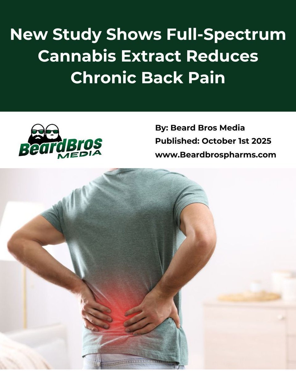 Opioids aren’t the only option. A new Nature Medicine study shows a full-spectrum cannabis extract cut chronic back pain, boosted sleep, and improved function—with no signs of dependency. The evidence is stacking up. 

beardbrospharms.com/articles/new-s…