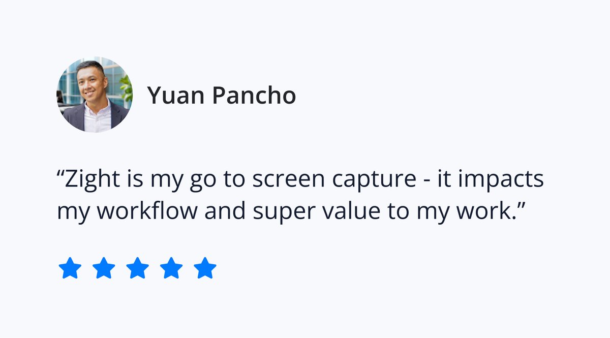ZightApp's tweet image. Thanks for making us your go-to for screen capture Yuan!
#ScreenCapture #Productivity #WorkflowTools #WorkSmarter #DigitalTools