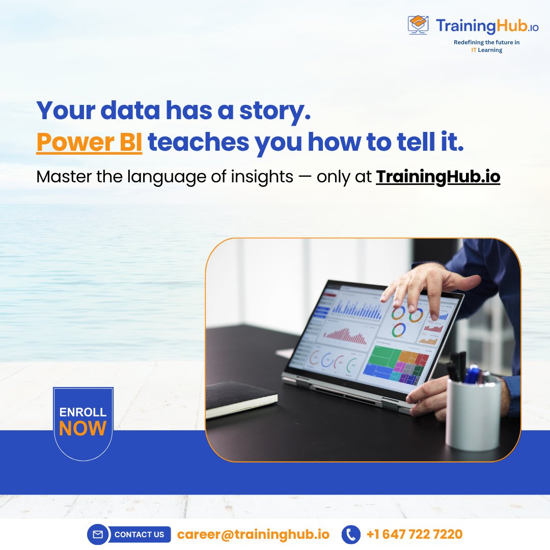 TrainingHubCAN's tweet image. 📊Your Data Has a Story — Learn to Tell It with Power BI

Every business decision starts with insight. At TrainingHub, our Power BI course helps you go beyond spreadsheets and dashboards. 

Know more here: zurl.co/toa6b

#PowerBI #DataAnalytics #BI #Canada #TrainingHub