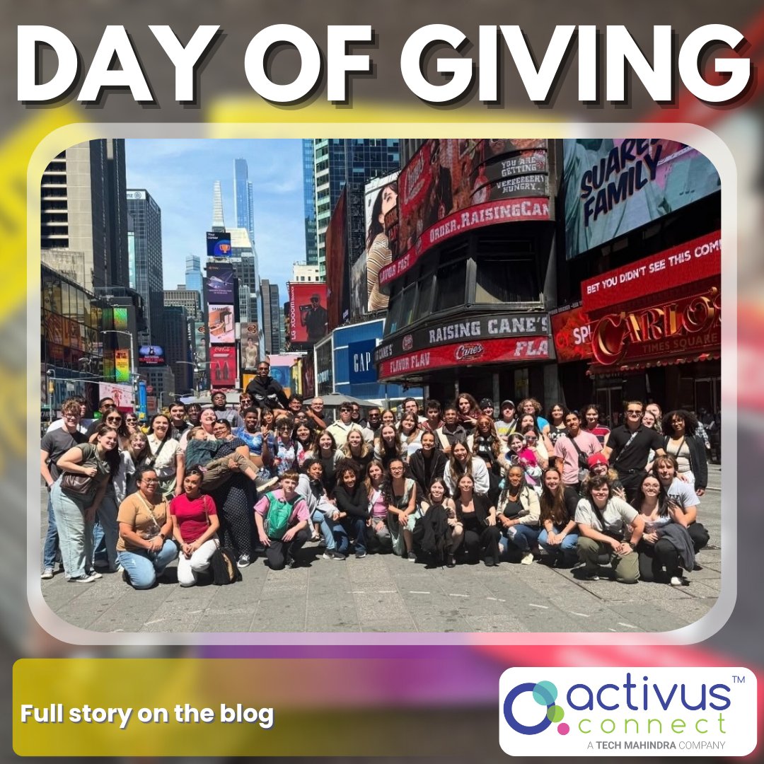 ActivusConnect's tweet photo. Sandra’s #DayOfGiving took her on a whirlwind field trip where she guided over 60 students through Broadway shows and museums 🎭.

Read her story and see how volunteering can create unforgettable experiences - https://t.co/R606MkALEz

#InspiringForward #GiveBack #ActivusConnect https://t.co/wjZDtVCI0r