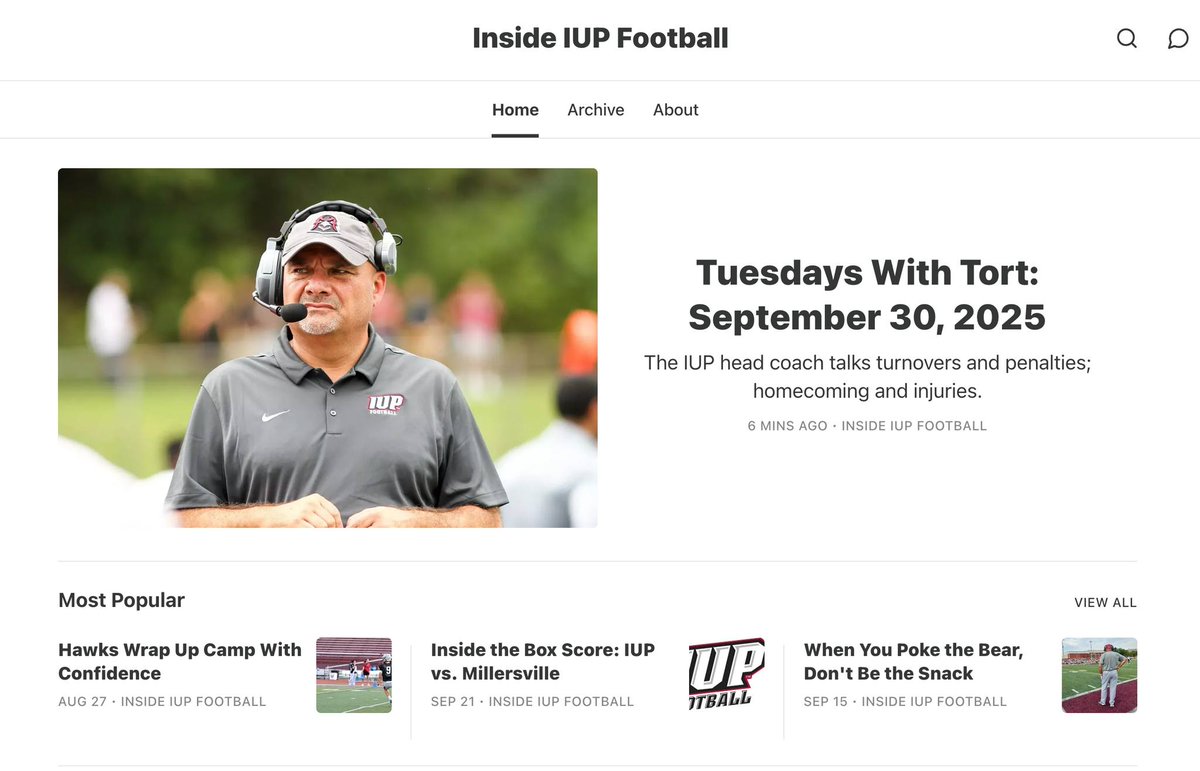 If you like IUP football, like me, or even just tolerate me like a drunk cousin at Thanksgiving, then you should sign up for my Substack blog, Inside IUP Football. If you haven’t already, what are you waiting for?

Go ahead. Don't be afraid.

insideiupfootball.substack.com