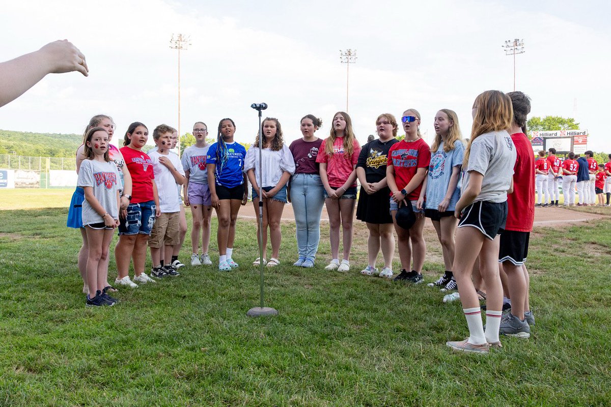 Nothing like the sound of the national anthem to kick off a summer ballgame!