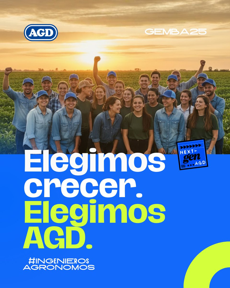 AGDempleos's tweet photo. Elegí a donde queres llegar, elegí donde hacerlo posible!

🌱 En AGD abrimos una nueva convocatoria para Ingenieros Agrónomos que buscan formarse, crecer y liderar en el mundo de los agronegocios. 🚀

�� Aplicá en nuestra búsqueda en Hiringroom (link en bio) 

🧵 https://t.co/podtaSqKQ7