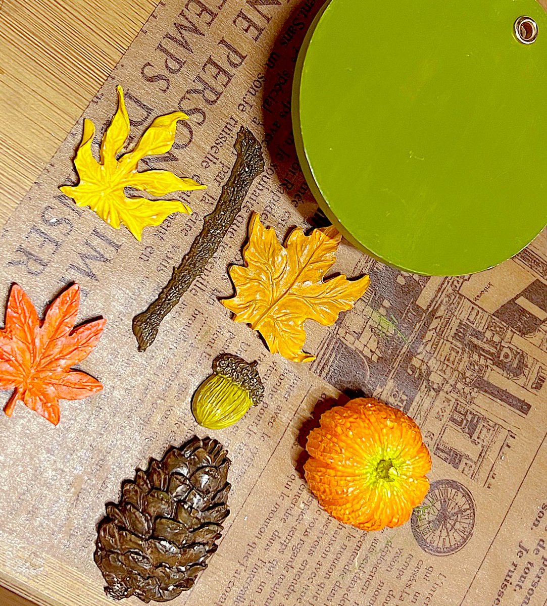 石膏に色を重ね、
秋色の葉や実をひとつひとつ彩っていく作業。

まるで小さな植物標本を集めるように、
季節を閉じ込めています🍁

週末には形が完成予定🍂✨
来週は精油を垂らして、
どのくらい香りが広がるかテストします🐿🌿

#ハンドメイド #アロマストーン #香りのある暮らし
#秋支度