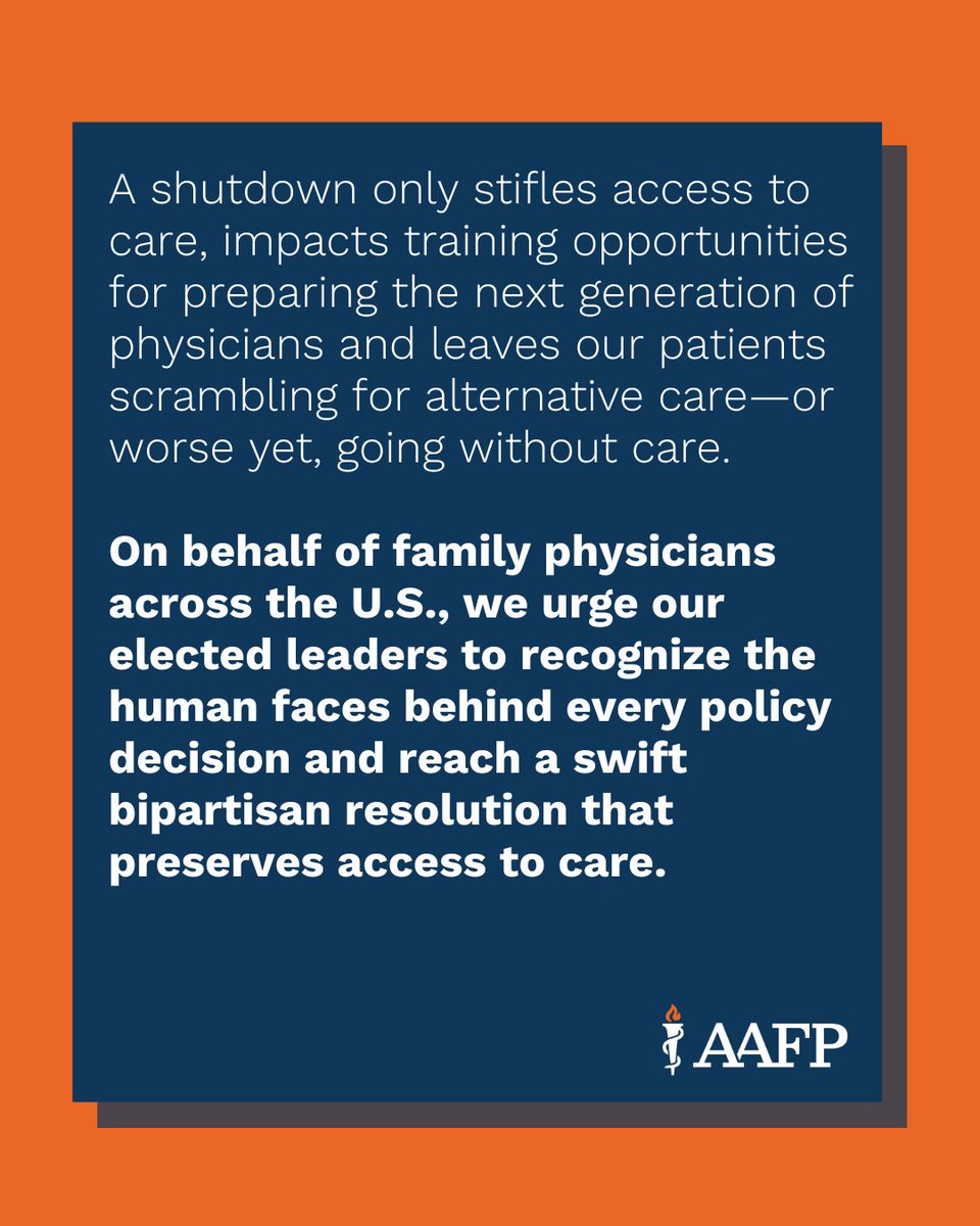 With a government shutdown now in effect, our ask is clear: Congress must safeguard the programs that keep care within reach, including residency programs and telehealth services. Read our full statement: bit.ly/3KvYbL6