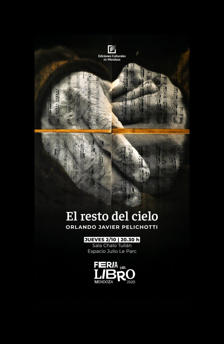 " El resto del cielo..."
Hay viajes que no terminan al regresar. Siguen latiendo como un eco bajo la piel... 
Nos vemos mañana en la Feria del Libro de Mendoza 2025 (Complejo Julio Le Parc).
Sala Chalo Tulián
20:30 hs