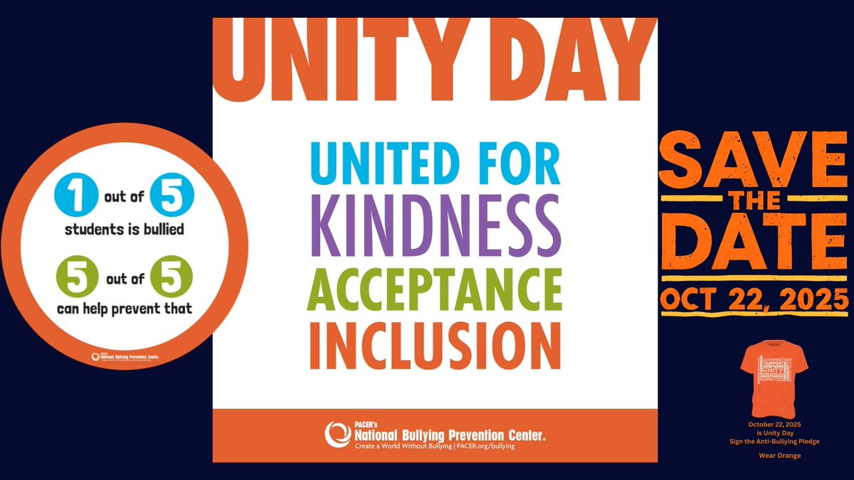 GCS_SEL_Office's tweet photo. Join the Unity Pledge Campaign! 1 in 5 students face bullying, but 5 in 5 can help stop it! Wear orange on October 22 for Unity Day to show your support! Together, we can promote kindness and respect. Take the pledge and tag us with  #UnityDay and #UnityThroughCommunity https://t.co/JaxFjHAnF0